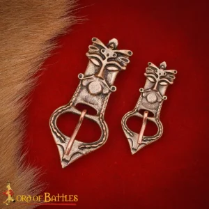 Lost-Wax Bronze Celtic Man’s Head Belt Buckle