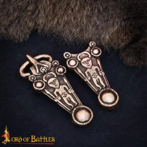 Early Medieval Finglesham Bronze Belt Buckle Set