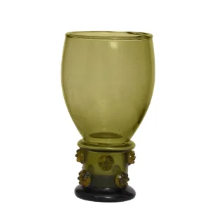 15th–16th Century Style Forest Glass Goblet with Prunts Medieval Drinkware- Second Quality