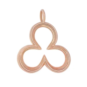 Medieval Trefoil Pendant – Bronze Amulet Clover Design Lost-Wax Cast