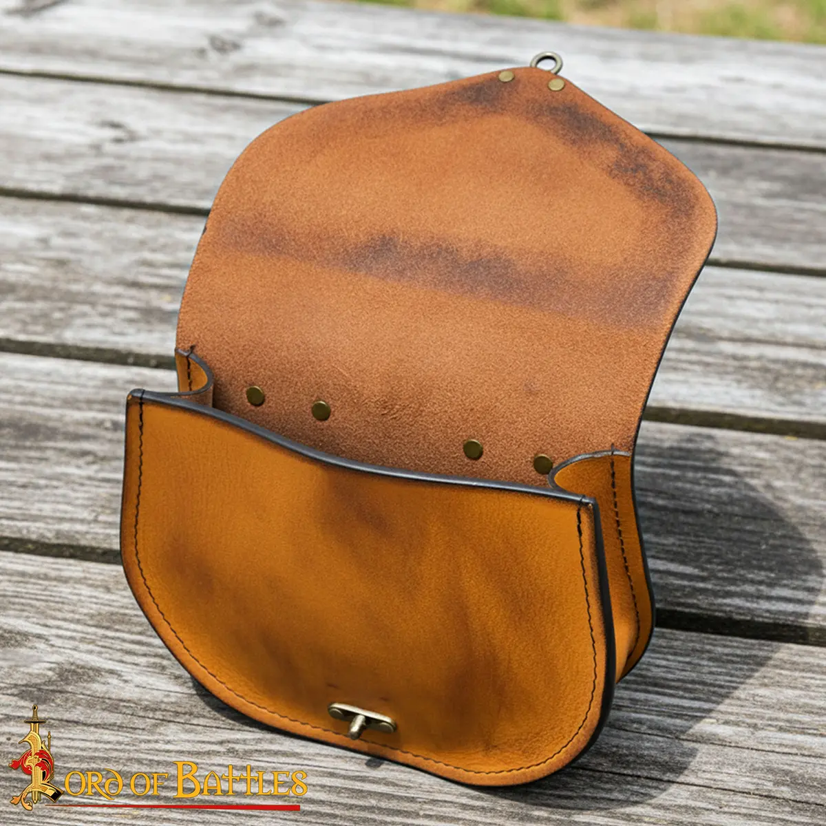 Leather Belt Pouch - Celtic Embossed Medieval Pouch Leather Belt Pouch - Celtic Embossed Medieval Pouch - Image 6