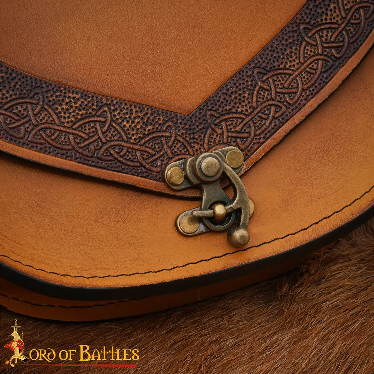 Leather Belt Pouch - Celtic Embossed Medieval Pouch Leather Belt Pouch - Celtic Embossed Medieval Pouch - Image 8