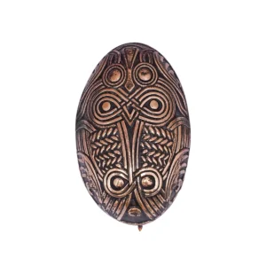 9th–10th Century Viking Bronze Tortoise Brooch Lost-Wax Cast Oval Shield Pin