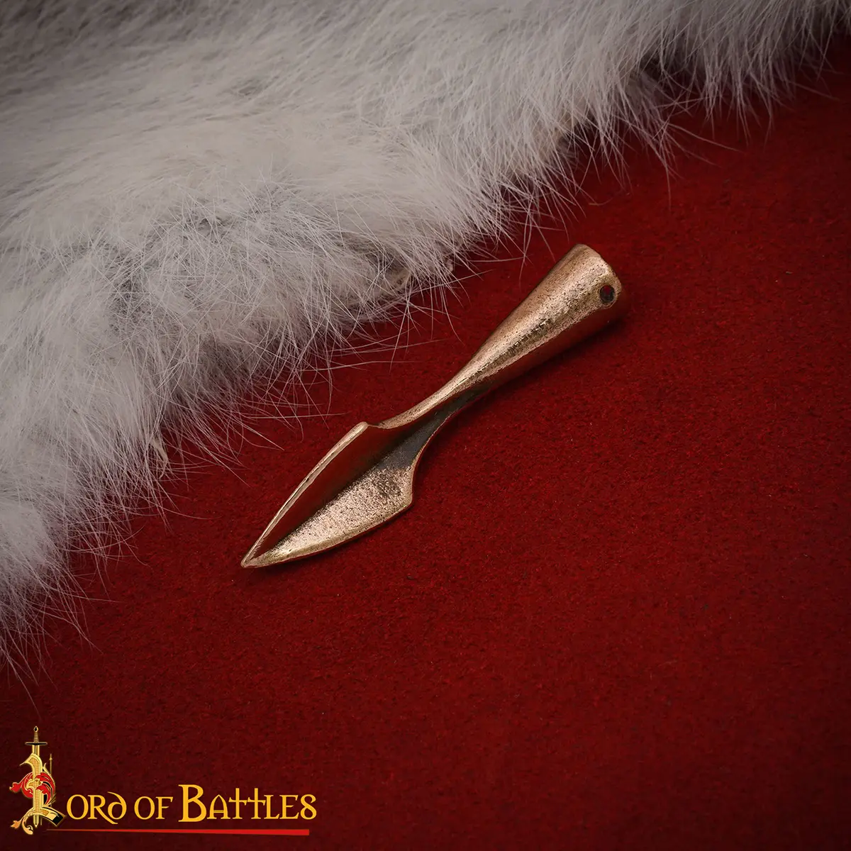 Bronze Arrowhead Lost Wax Cast Socket with Lashing Hole – 5cm Historical Replica for LARP, Collectors Bronze Arrowhead Lost Wax Cast Socket with Lashing Hole – 5cm Historical Replica for LARP, Collectors - Image 3