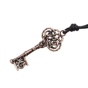 Medieval Lost Wax Cast Bronze Key Pendant Ornament