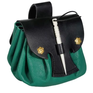 Mythrojan Medieval Small Leather Belt Pouch LARP Renaissance Waist Bag