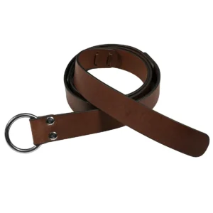 Mythrojan O-Ring Medieval Leather Viking Belt: LARP SCA Warrior Gothic Renaissance