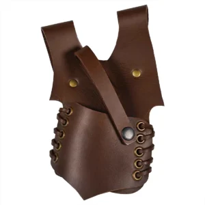 Mythrojan Medieval Renaissance Leather Sword Frog Sword LARP Costume Accessory Frog Sword Holder Rapier Knight Sword Belt Frog Leather Dagger Pirate Sword Holster