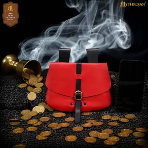 Medieval Genuine Leather Waist Bag - LARP, Costumes