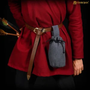 Medieval Belt Pouch with Drawstring- Renaissance Faire, LARP Accessory