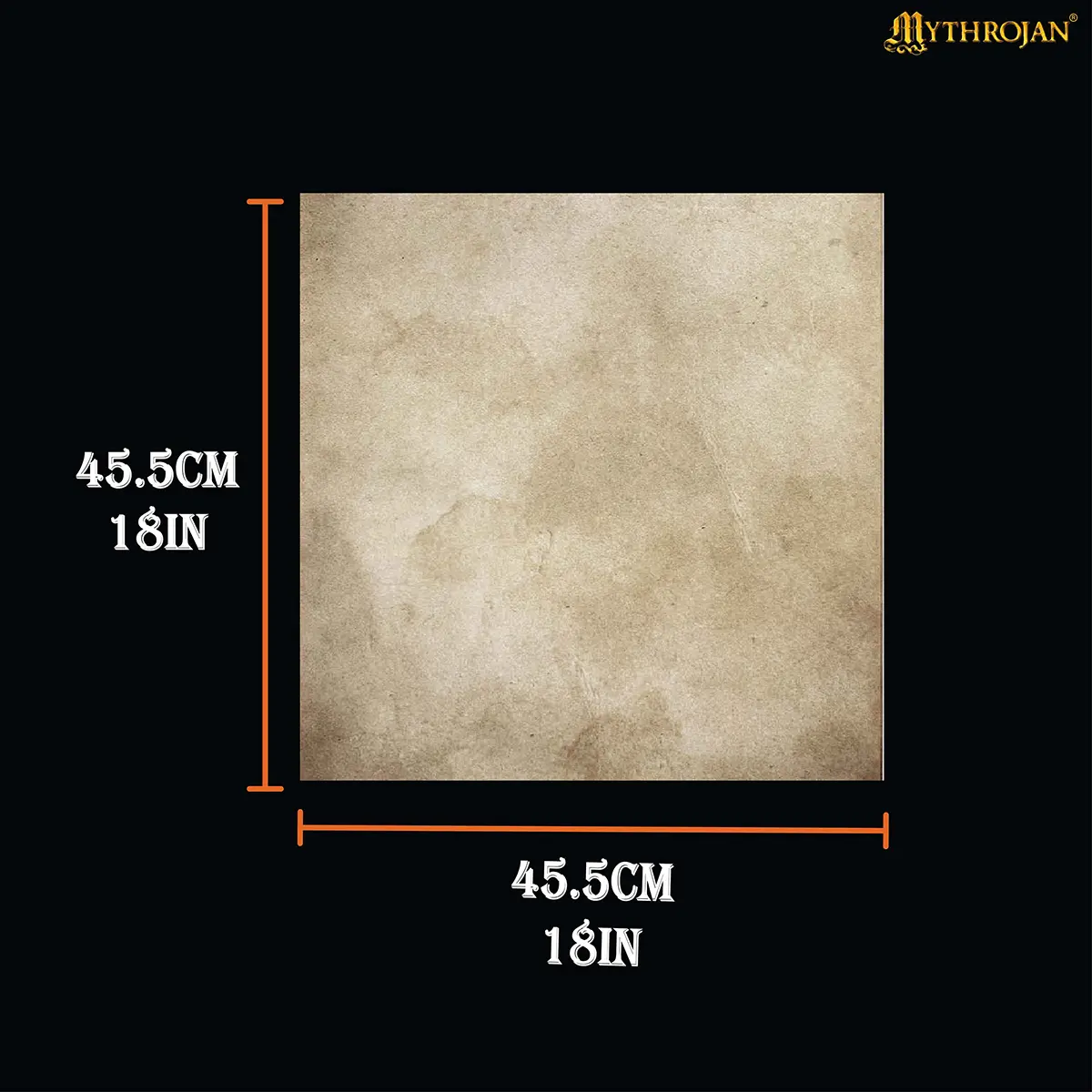 18×18 Inch Medieval Parchment Sheet – Antique Aged Paper for Scrolls, Maps & Calligraphy (1 Pc) 18×18 Inch Medieval Parchment Sheet – Antique Aged Paper for Scrolls, Maps & Calligraphy (1 Pc) - Image 3