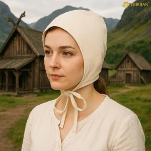 Medieval Cotton Coif Sturdy 100% Cotton Canvas Cap | Historical Themes & LARP Costume Accessory