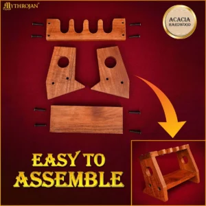 Solid Hardwood Gun Display Stand Wall-Mounted & Tabletop Racks for Pistols & Collectibles