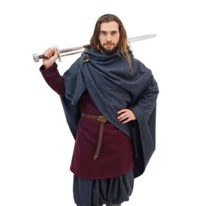 Alaric Viking Diamond Twill Weave Wool Cloak - Historic Medieval Cape