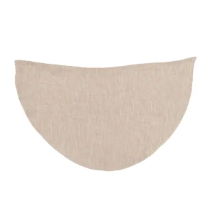 Medieval Linen Half-Moon Wimple – Natural Linen Head Covering