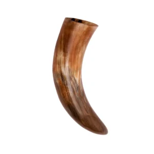 Medieval Viking 400 - 500 ML Drinking Horn with Natural Finish Handcrafted Genuine Ox Horn