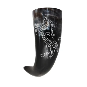 Viking Drinking Horn 400 - 500 ML Handcrafted Real Ox Horn