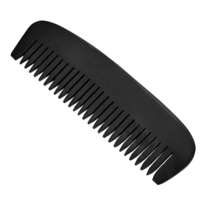 Viking Age Hand-Carved Black Horn Comb – Wide Grooming Tool for Historical Kits & Daily Use