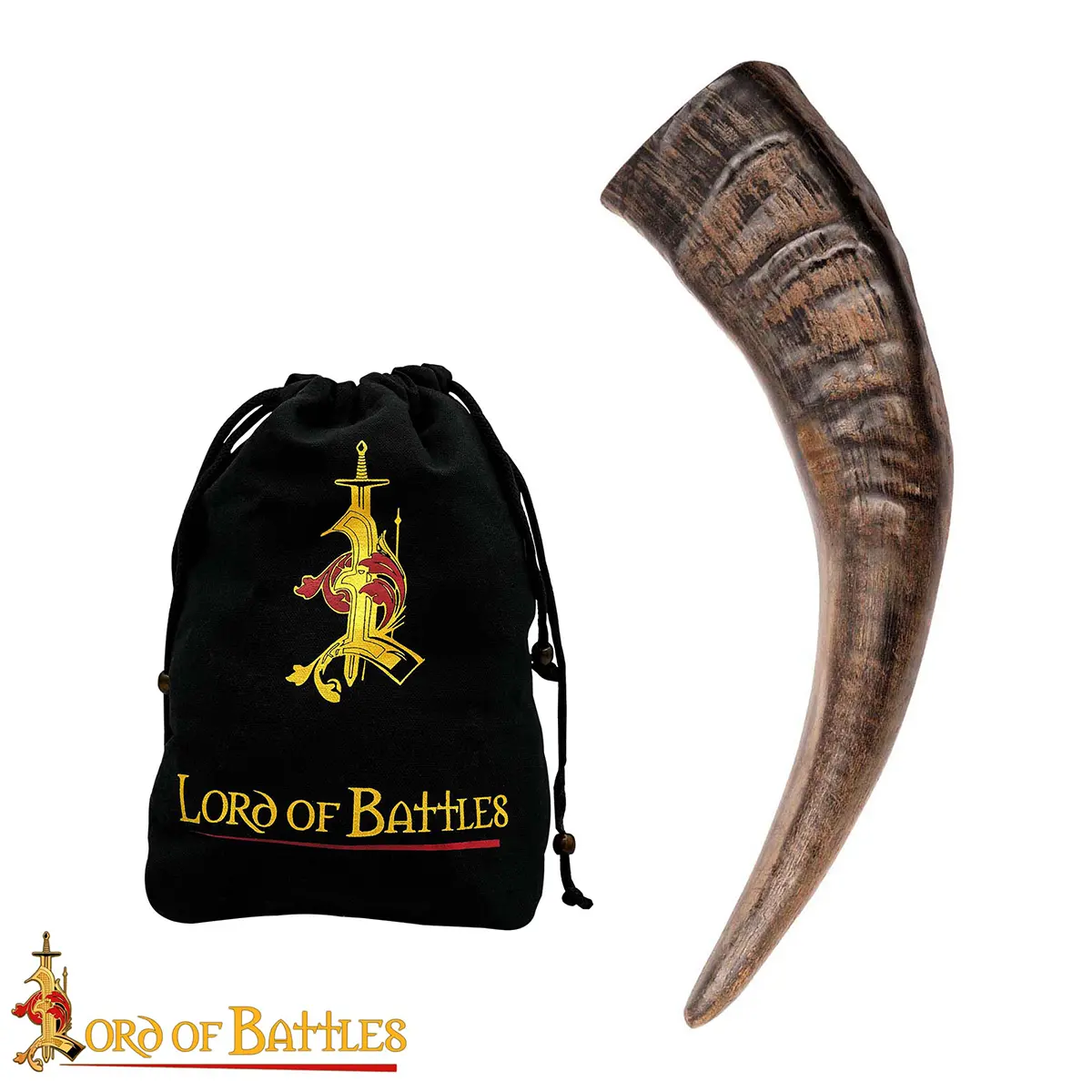 Medieval Viking Drinking Horn, Ox Horn Tankard for Mead, Ale (400 ml / 13.5 oz) Medieval Viking Drinking Horn, Ox Horn Tankard for Mead, Ale (400 ml / 13.5 oz) - Image 4