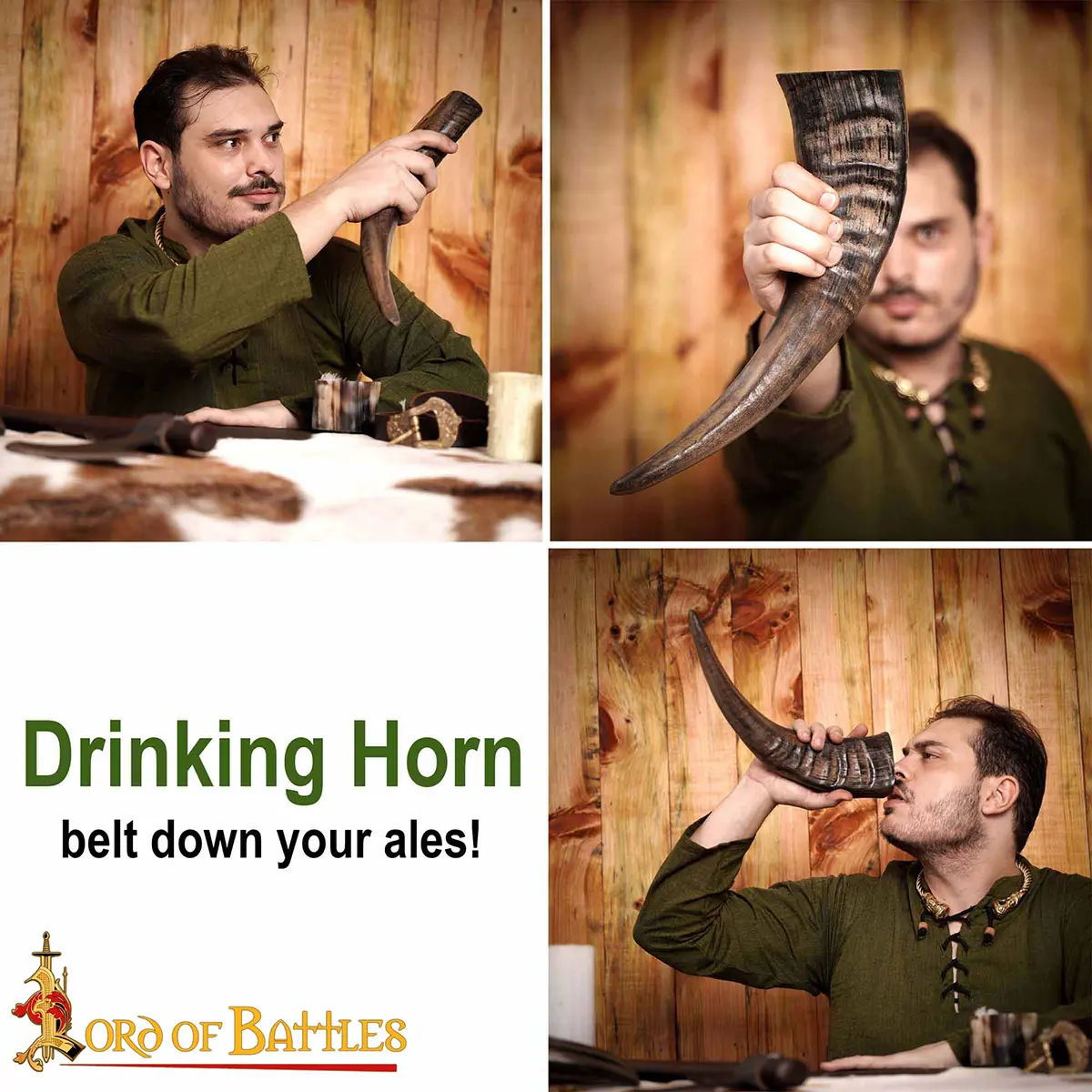 Medieval Viking Drinking Horn, Ox Horn Tankard for Mead, Ale (400 ml / 13.5 oz) Medieval Viking Drinking Horn, Ox Horn Tankard for Mead, Ale (400 ml / 13.5 oz) - Image 7