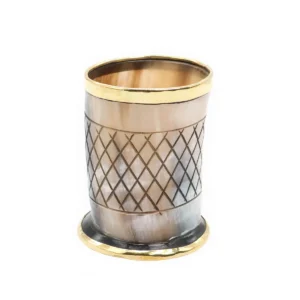 Viking Horn Shot Glass with Brass Rim