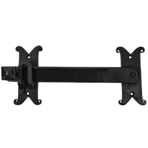 Mystic Colonial Hardware Heavy Duty Cast Iron Gate Flip Latch – Black Drop Latch for Barn Doors, Farm Gates, Sheds, Cabinets, and Antique Privacy Hardware Replacement
