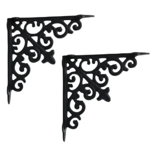 8" X 8", Shelf Bracket - Solid Forged Iron Victorian, Colonial, Retro, Steampunck, Gothic, Baroque Medieval