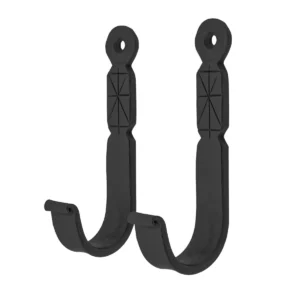 Rustic Forged Iron Wall Hooks, Heavy Duty Retro Utility Hooks for Hanging Coat, Bag, Towel, Robe, Hat and More, Finish : Oil Blackened