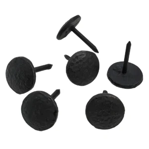 Nails Iron Long Round Clavos Decorative Nails, Hand Forged, Natural Oil Blackened Finish