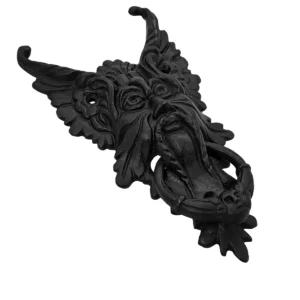 Black Oberon Door Knocker for Front Door 8.2 X 3.9 Inch.Handmade Delightful, Sturdy & Durable at The Fictional World
