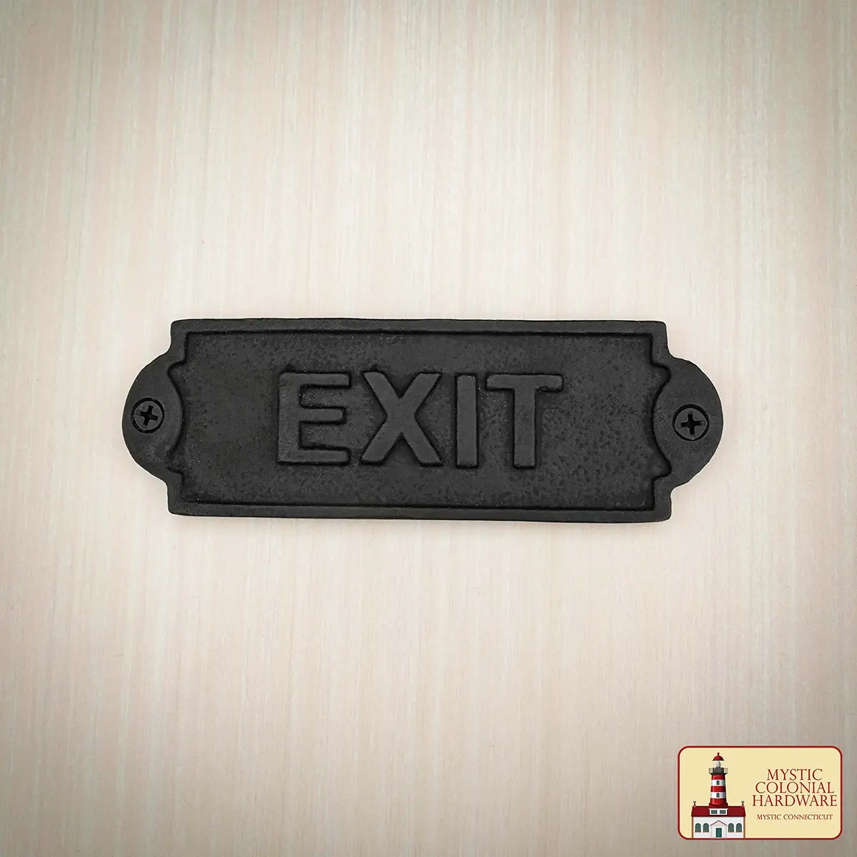 Solid Forged Iron Vintage EXIT Sign – Handmade Cast Iron Door Plaque – Rustic Industrial Hardware Accessory (15 x 5 cm) Solid Forged Iron Vintage EXIT Sign – Handmade Cast Iron Door Plaque – Rustic Industrial Hardware Accessory (15 x 5 cm) - Image 4