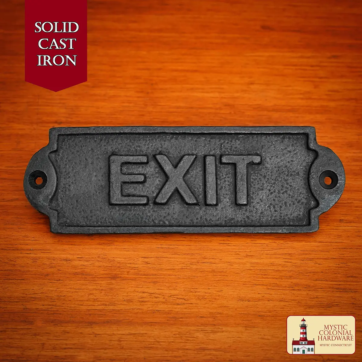 Solid Forged Iron Vintage EXIT Sign – Handmade Cast Iron Door Plaque – Rustic Industrial Hardware Accessory (15 x 5 cm) Solid Forged Iron Vintage EXIT Sign – Handmade Cast Iron Door Plaque – Rustic Industrial Hardware Accessory (15 x 5 cm) - Image 6