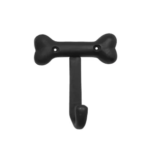 Vintage Cast Iron Bone Shape Wall Hook – Rustic Black Finish