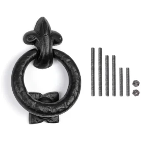 Cast Iron Ring Front Door Knocker Artisan Made Antique Knocker