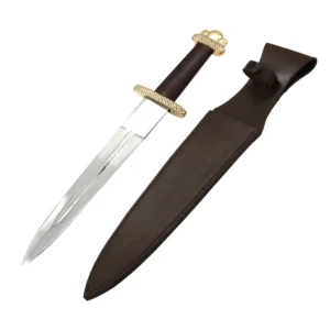 Viking Dagger with Tri Lobed Pure Solid Brass Plume