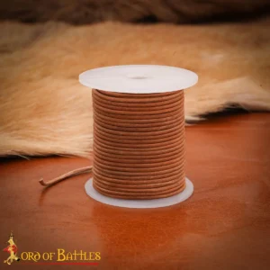 Round Leather Cord Spool Genuine Leather for Crafts and Repairs