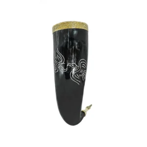 Viking Drinking Horn 400 - 500 ML Handcrafted Real Ox Horn