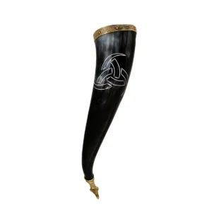 Natural Medieval Drinking Horn Triple Horn of Odin