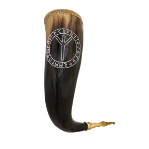 Algiz Rune Mead Horn
