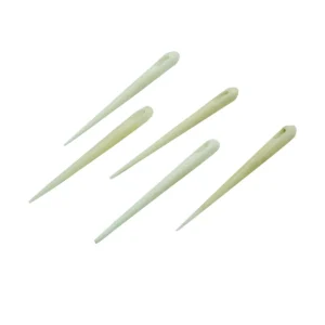 Medieval Viking Sewing Needles 5 Piece Hand-Carved Ox Horn Set for Fabric & Leather