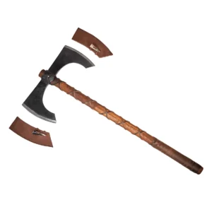 Medieval Fantasy Double-Edged Axe Functional Medieval Weapon