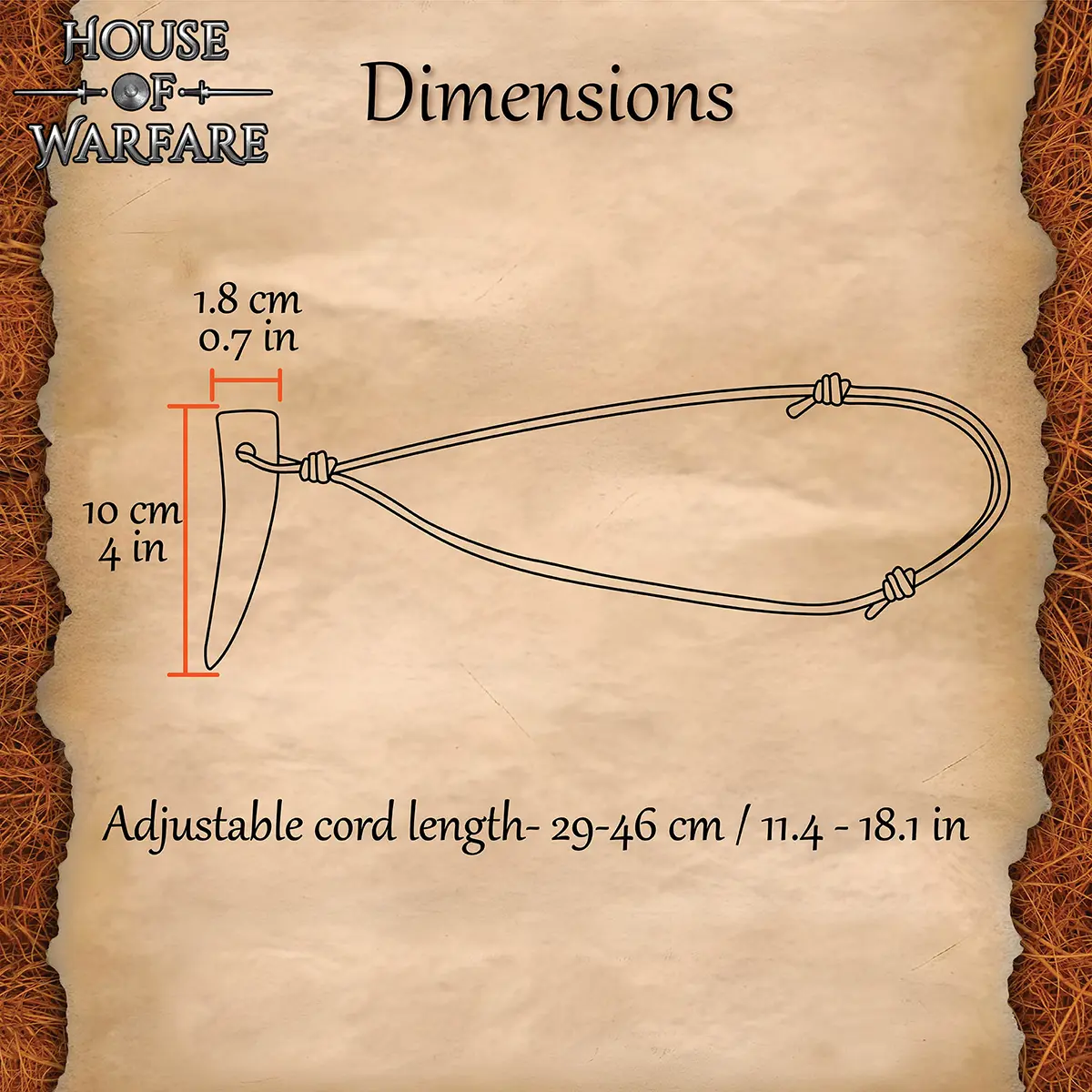 Viking Horn Pendant Necklace with Adjustable Leather Cord – 4” Polished Natural Horn Viking Horn Pendant Necklace with Adjustable Leather Cord – 4” Polished Natural Horn - Image 3