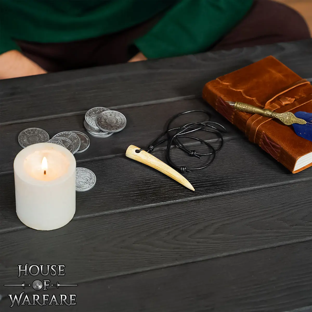 Viking Horn Pendant Necklace with Adjustable Leather Cord – 4” Polished Natural Horn Viking Horn Pendant Necklace with Adjustable Leather Cord – 4” Polished Natural Horn - Image 5