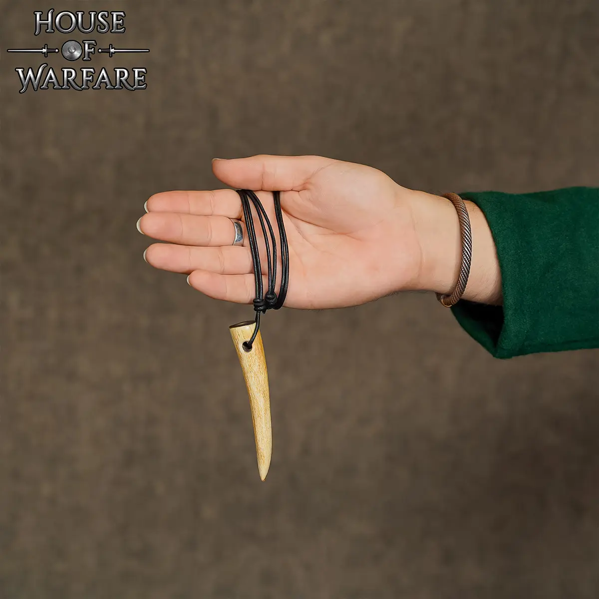 Viking Horn Pendant Necklace with Adjustable Leather Cord – 4” Polished Natural Horn Viking Horn Pendant Necklace with Adjustable Leather Cord – 4” Polished Natural Horn - Image 6