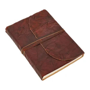 Medieval Rustic Leather Journal – 7” x 5” Handcrafted Diary with Wrap Closure