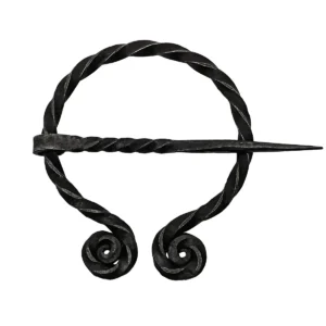 Hand Forged Historical "The Twirled" Fibula / Cloak Pin