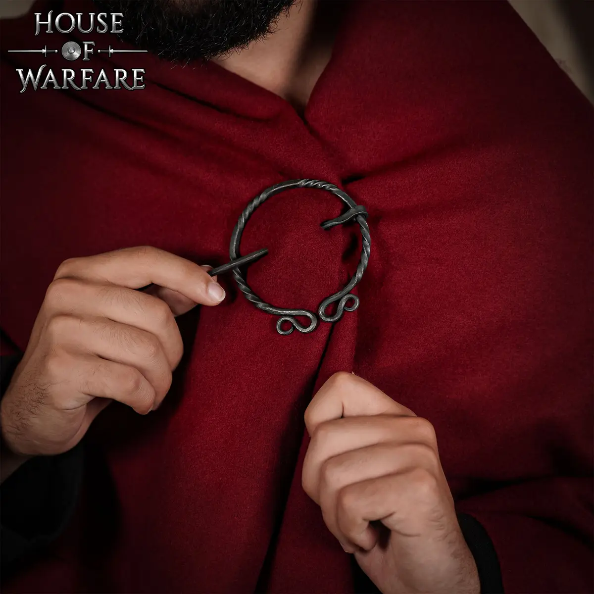 Viking Hand-Forged Iron Brooch – Medieval Cloak Pin – Authentic Norse Fastening Accessory Viking Hand-Forged Iron Brooch – Medieval Cloak Pin – Authentic Norse Fastening Accessory - Image 2