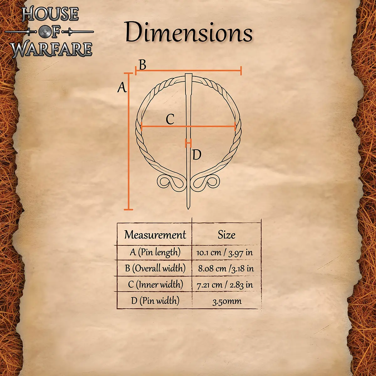 Viking Hand-Forged Iron Brooch – Medieval Cloak Pin – Authentic Norse Fastening Accessory Viking Hand-Forged Iron Brooch – Medieval Cloak Pin – Authentic Norse Fastening Accessory - Image 3