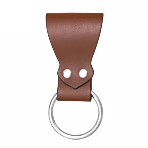 Medieval Leather Axe Frog with Steel Ring