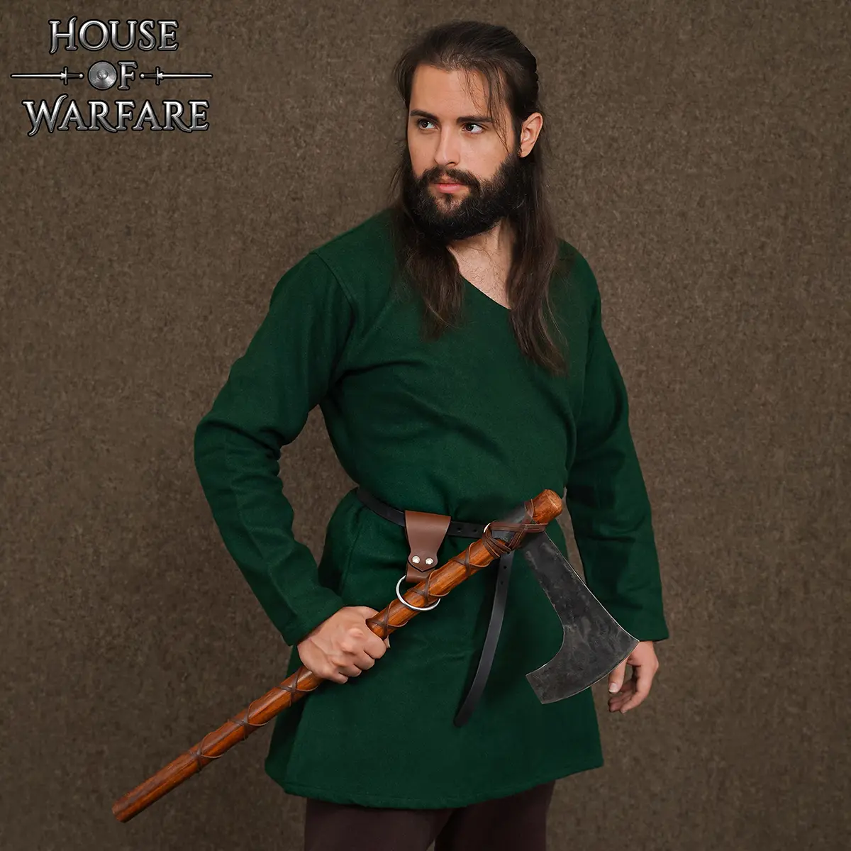 Medieval Leather Axe Frog with Steel Ring – Handcrafted Belt Holder for Axes, Hammers, LARP utility Medieval Leather Axe Frog with Steel Ring – Handcrafted Belt Holder for Axes, Hammers, LARP utility - Image 2